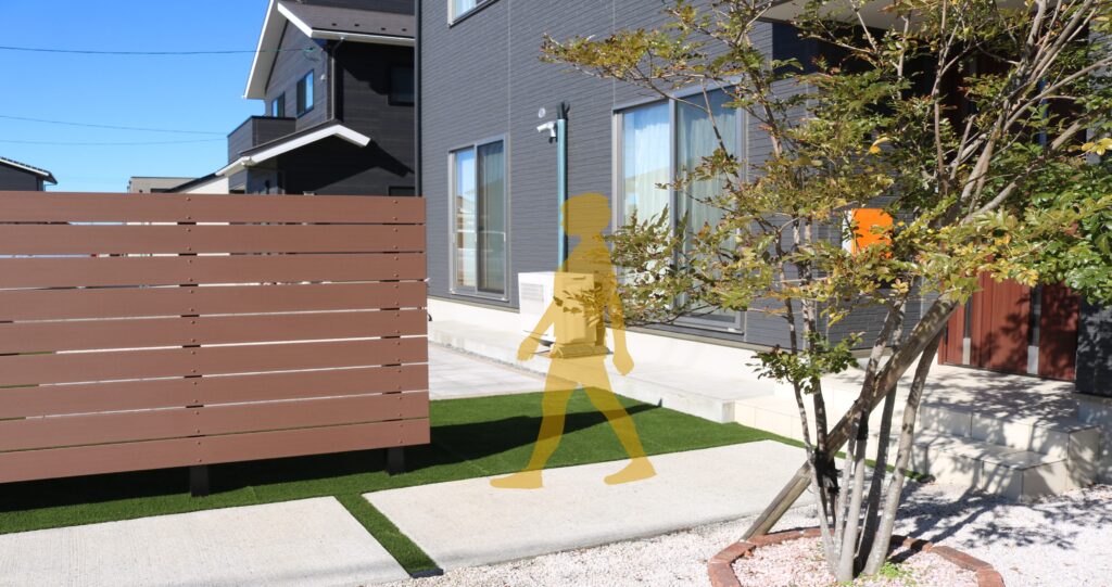 益田市 外構リフォーム 庭を囲うフェンス施工事例