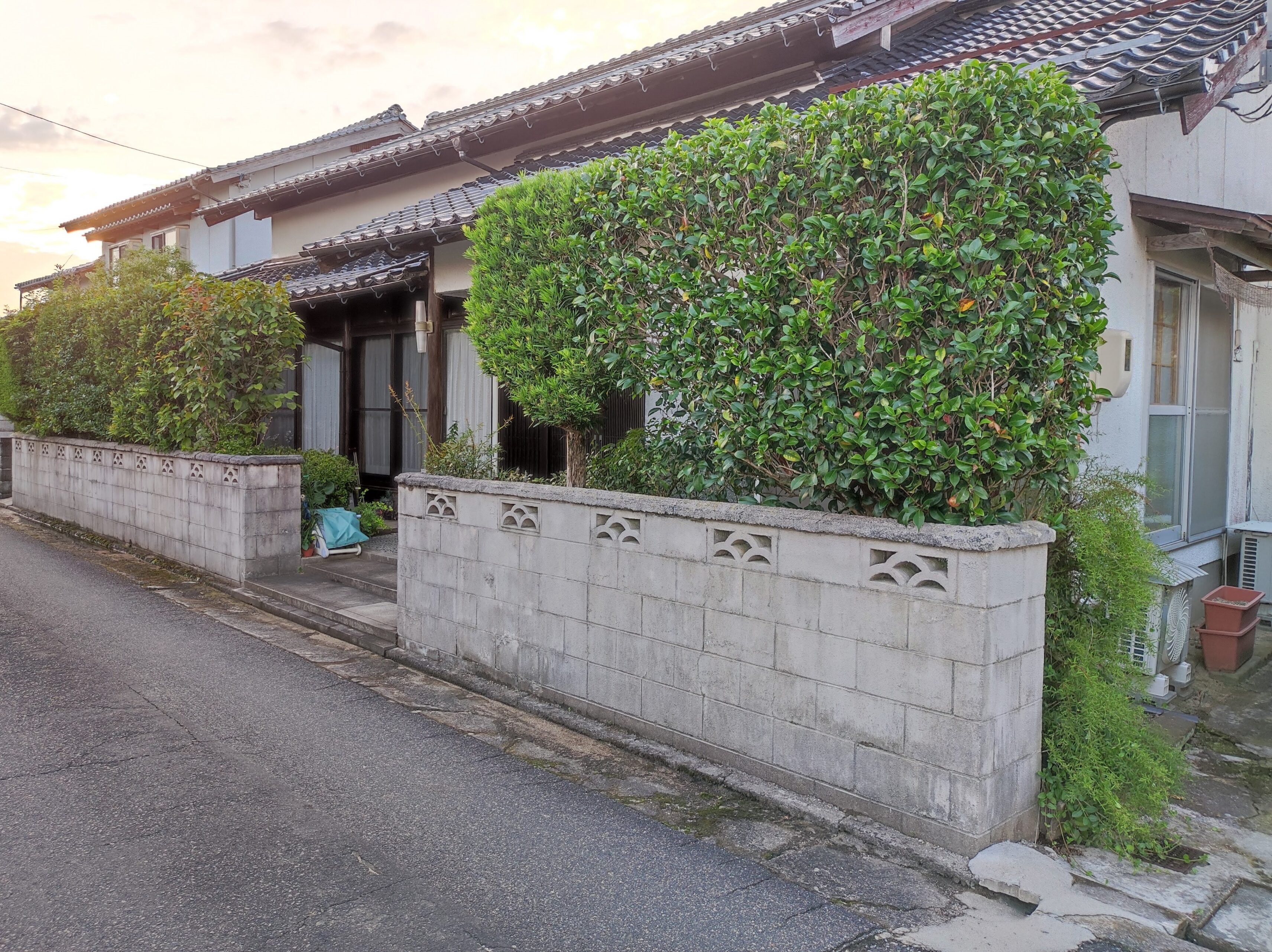 益田市 外構リフォーム ひび割れた危険なブロック塀