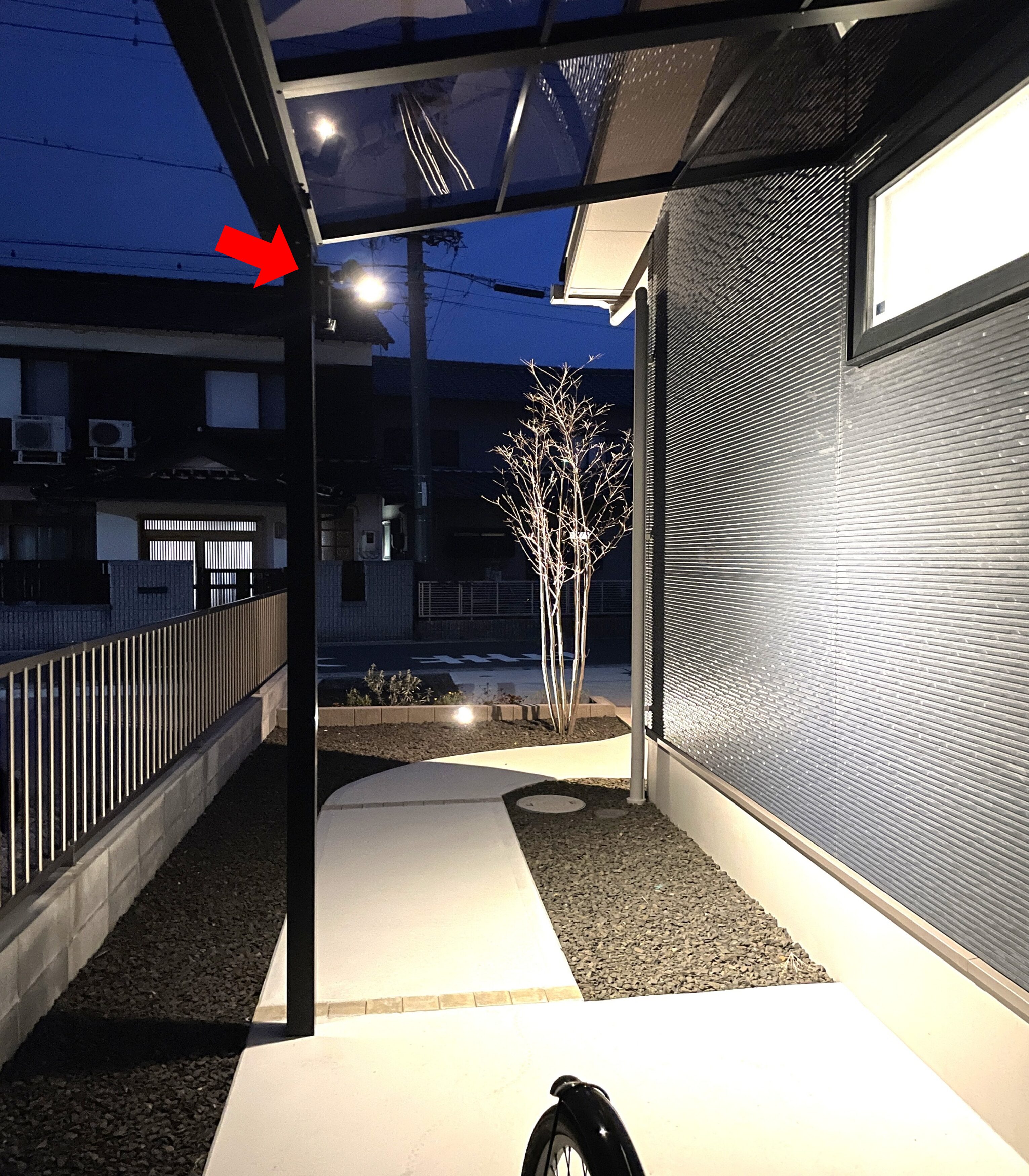 益田市 自転車置き場設置工事 屋根付きサイクルポート