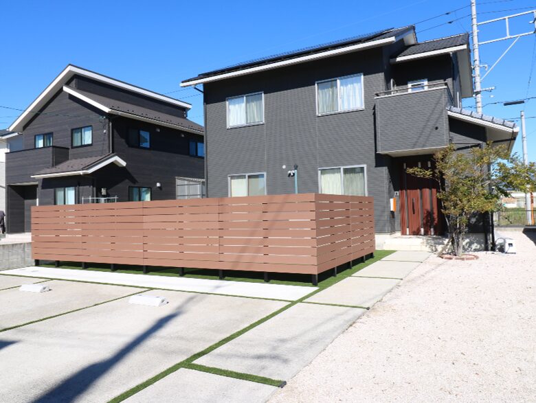 益田市 外構工事 駐車場拡張後の施工事例